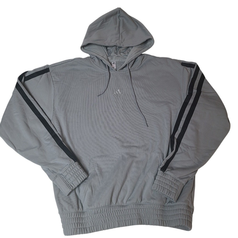 Adidas Legend Winter Hoodie Pullover Sweatshirt Small Black 3-Stripe Athleisure